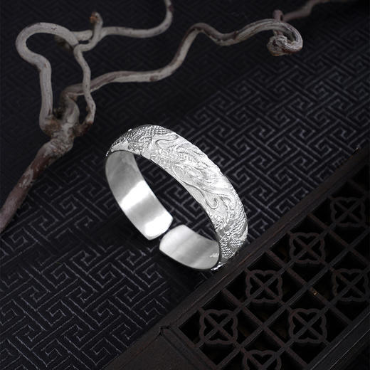 子佩集S999手工银【龙腾四海】手镯【ZYG014】原创设计2602 商品图1