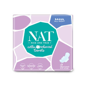 NAT/那天 超薄卫生巾 夜用310mm/9片 （加大扇尾） 5411416052647