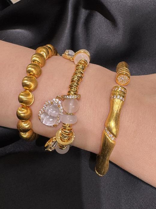 GAONAS  亭亭轩竹照 金色中式贵气手镯11934SGO 商品图5