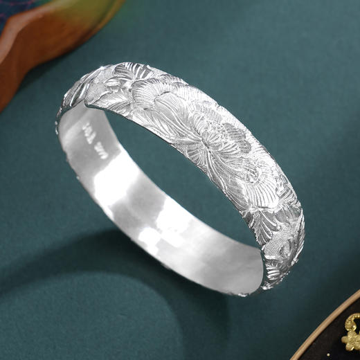 子佩集S999手工银【国色荣昌】手镯【ZYG027】原创设计2602 商品图0