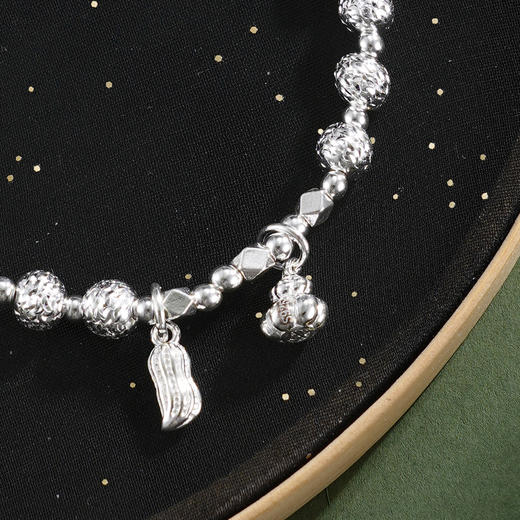 子佩集【福禄花生】银S925手串手链【TSB0001-55】花生葫芦切面珠手链2602 商品图2