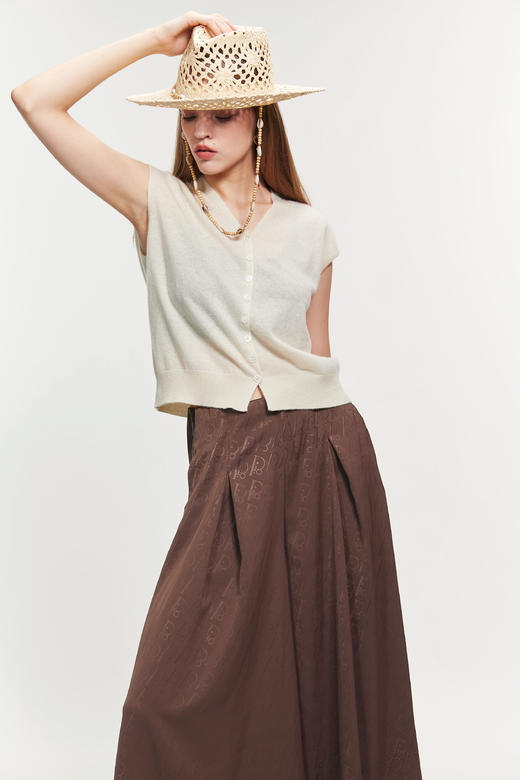 SAFICOO 优雅气质 轻薄无袖背心式羊绒衫 商品图3