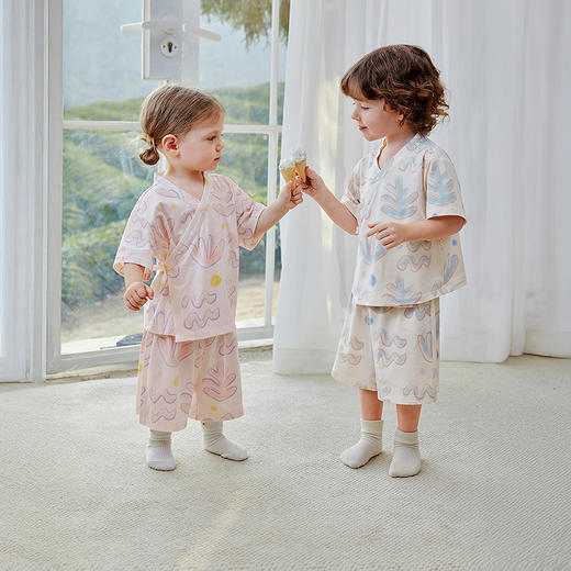 迷你巴拉巴拉儿童家居套装柔软亲肤竹棉背心短裤宝宝睡衣2026夏款 商品图3