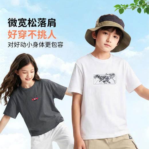 男女童圆领短袖针织衫夏季新款安奈儿童装EM621819 商品图3