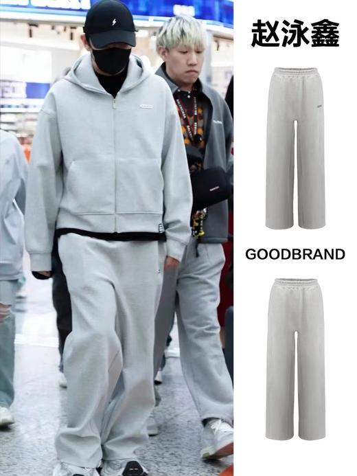 F032720闪银星空烫钻休闲宽松百搭直筒廓形情侣款长裤 商品图7