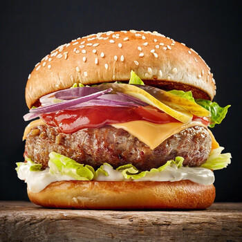 鲜京采甄选 澳洲谷饲汉堡牛肉饼2.4斤/10片 早餐汉堡饼 牛肉馅 商品图2