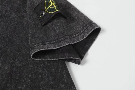 F032752夏季新款简单基础百搭男女同款做旧洗水短袖T恤 商品图4