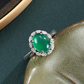 子佩集【春风得意】银S925戒指【JZ017545】绿玉髓2602