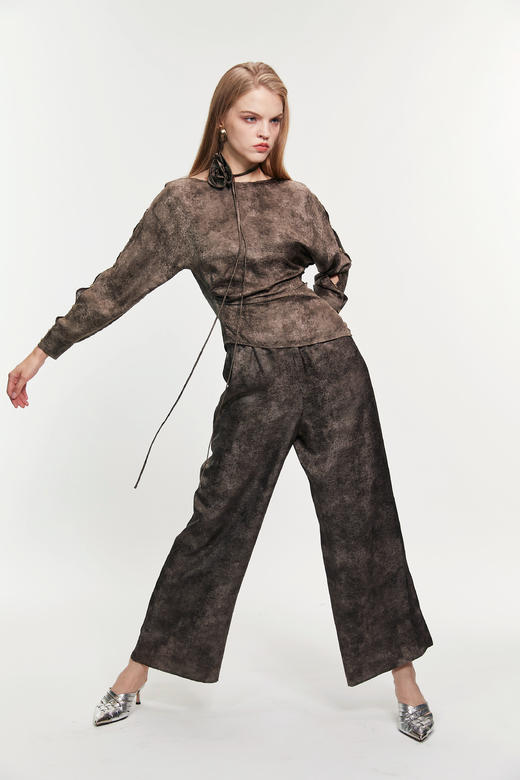 SAFICOO 优雅女人 宽松阔腿裤版型女裤 商品图3