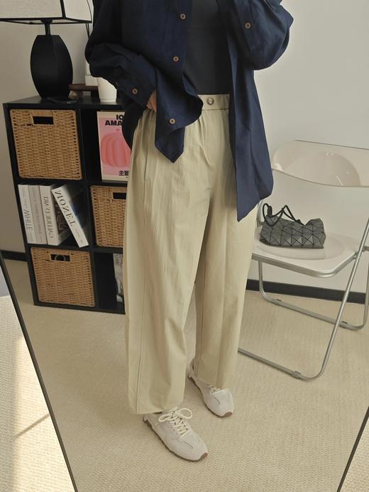 【四色可选】耐尔 松紧腰休闲阔腿女裤 商品图2