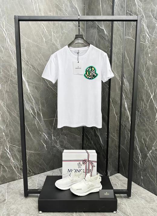 F032724夏季新款端丝光棉男女同款胸前徽标涂鸦logo短袖T恤 商品图2