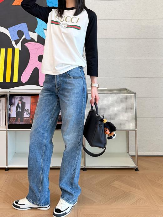 古驰 26春夏新款 复古织带印花 7分袖（MM） 商品图3