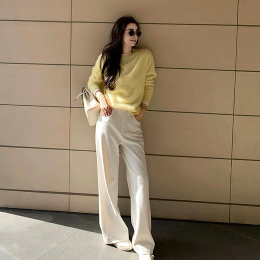 100%棉直筒牛仔裤｜气质窄版高腰设计，一穿就自带时髦感 商品图3