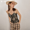 【假透视性感吊带】芳外夏季法式蕾丝拼接假透女式背心0662 商品缩略图0