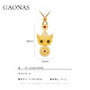 GAONAS 瑞兽献宝 时尚金色貔貅项链11938XGO 商品缩略图3