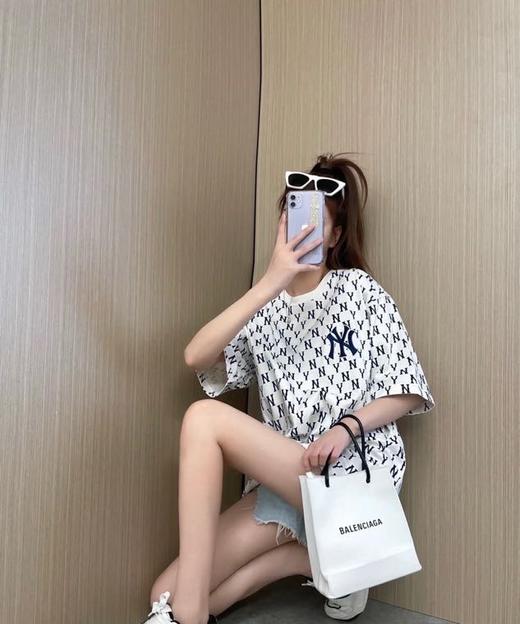 MLB钻石满印刺绣标圆领情侣短袖 MLB1191 商品图7