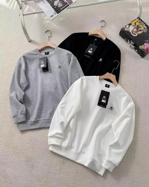 F032739早春新款利落百搭高支纱线刺绣圆领套头休闲卫衣 商品图0