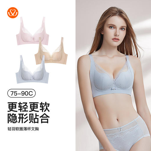 【7.5折限时特惠】【秀黛】轻羽软圈薄杯文胸创新罩杯灵动镂空蝶翼侧收透气轻薄文胸MW119011C【门店同款】 商品图5