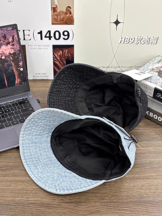 F0327105春季新款牛仔防晒软壳帽可调节遮阳渔夫鸭舌帽 商品图3
