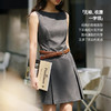 马登灰色轻职场西装瑞秋裙子知识分子无袖背心收腰连衣身长裙女夏 商品缩略图2
