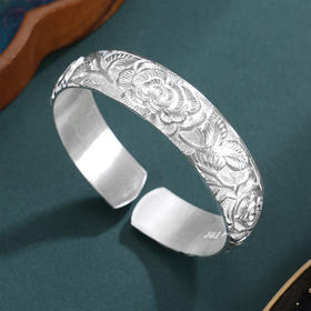 子佩集S999手工银【花开锦绣】手镯【ZYG015】原创设计2602