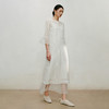 【林栖设计小店】手工钉花|米白格纹绣花优雅百搭2026夏新款连衣裙两件套1962193 商品缩略图0