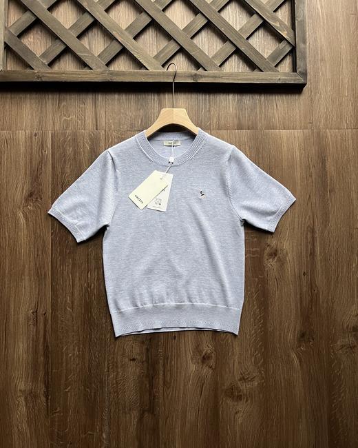 点此购买 哈吉斯女士春季时尚休闲通勤打底圆领短袖针织衫 xj 343638 商品图1