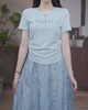 司歌针织弹力收腰短袖夏女T恤T93G1027 商品缩略图0