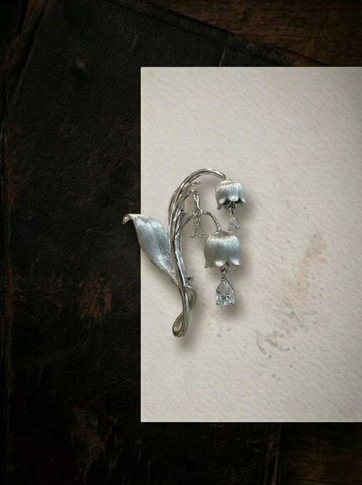 铃兰花开 幸福归来 925银胸针  银镀金饰品 非质量问题 不退不换 商品图4