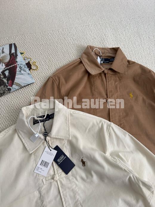 劳伦家100棉水洗灯芯绒！春秋男士新中式国风盘扣翻领夹克外套 商品图5