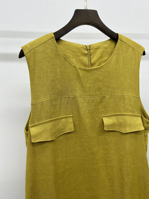 原单100%亚麻长连衣裙 商品图3