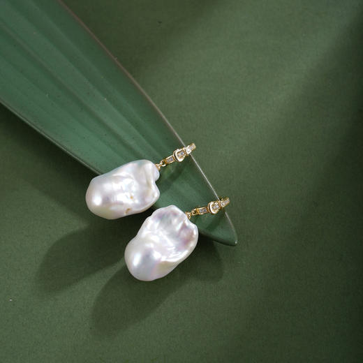 子佩集【月引潮音】银S925珍珠惜王妃耳钉【EM2879-XF】巴洛克镀金皮带扣2602 商品图1