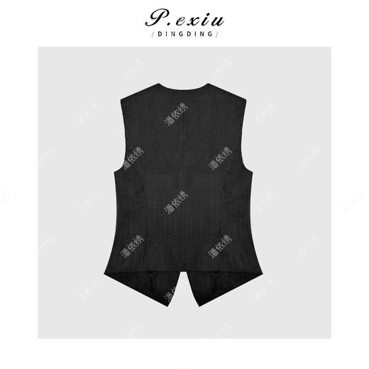 03-5潘依绣丁丁宠粉天丝亚麻高智感老钱风无袖马甲 M8811 商品图2