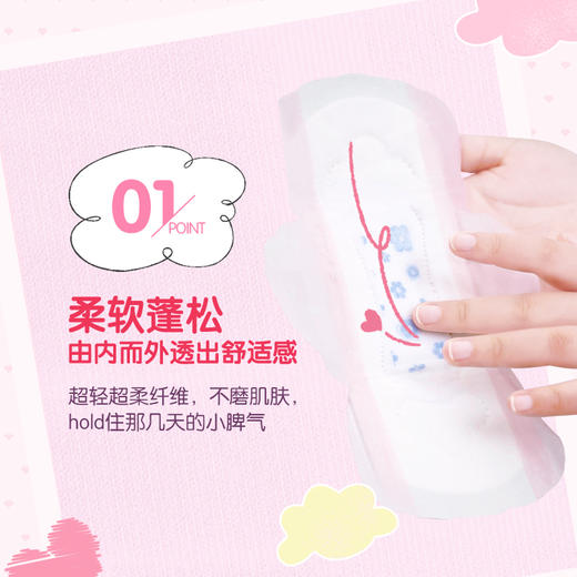 FREE飞 新升级mini丝薄系列日用迷你卫生巾190mm10片*5包 RSBM10P-5R 商品图2