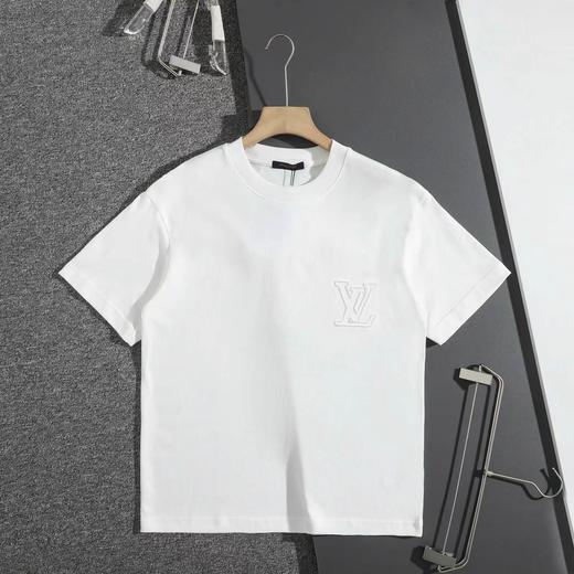 F032703早春新款男女同款纯棉双纱水洗面料绣花标识短袖T恤 商品图5