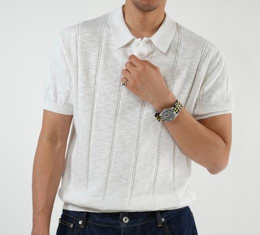 男款亚麻短袖针织Polo衫ba015 商品图3