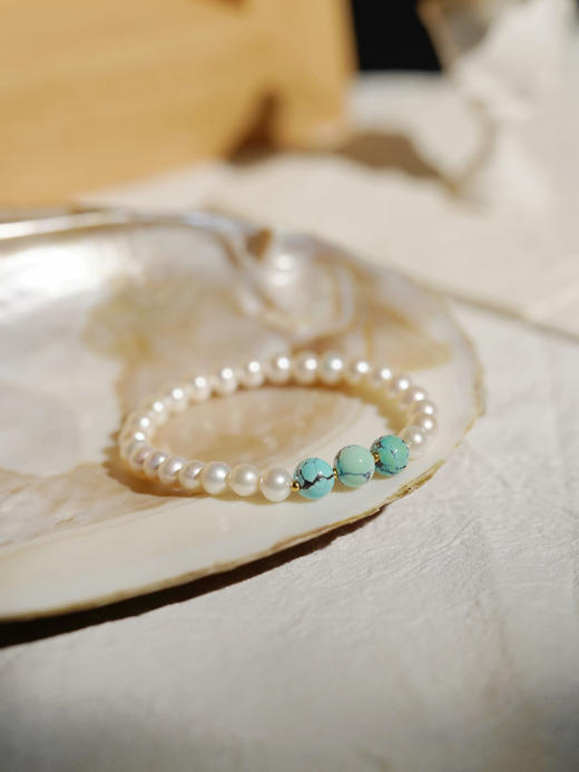 绿松珍珠手串 商品图0