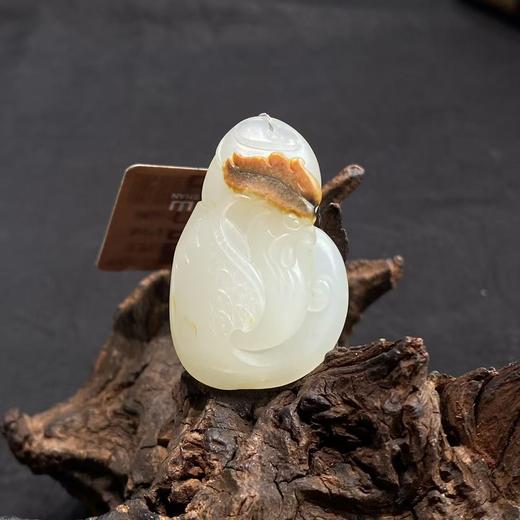 【快抱】【于田产和田玉子料鸿运当头挂件 34*22】出证书，发货1~5天，48小时鉴赏期 商品图2