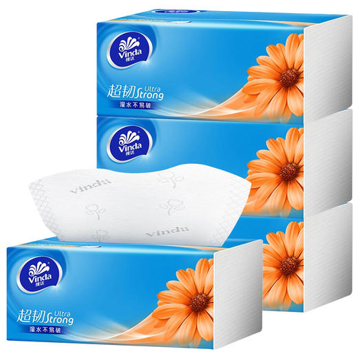 Vinda维达 超韧抽纸3层100抽*8包 vw100cr-08p 商品图2