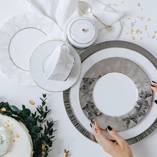 Bernardaud/柏图欧式奢华高端餐盘餐厅展示盘鱼盘沙拉碗 商品图0