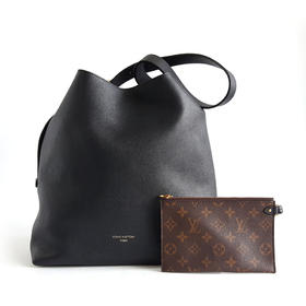 【95新】LV路易威登M24856中号黑色全皮Low Key Hobo水桶包单肩包女士260326JJ02