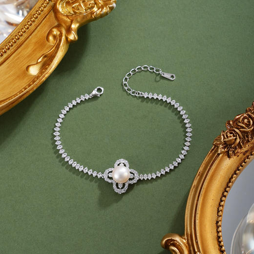 子佩集【四叶秀馨】银S925珍珠惜王妃手链【LM0260-XF】四叶草2602 商品图1