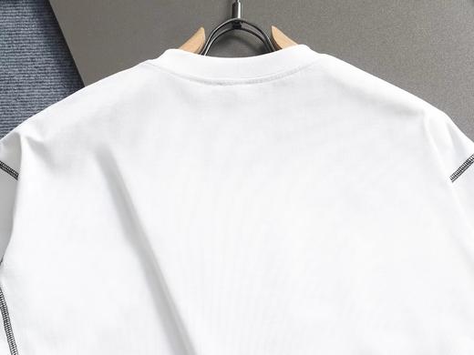 F032755字母小LOGO刺绣短袖男女同款休闲百搭软糯亲肤T恤 商品图3