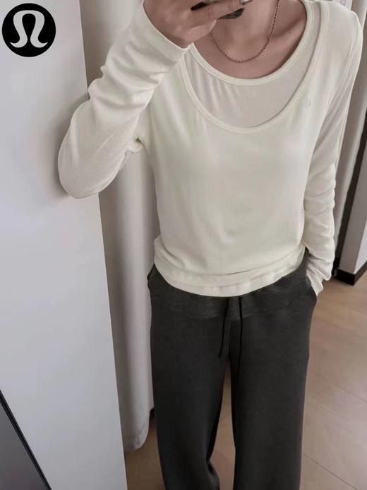 F032711一包两件装春夏款上新休闲运动宽松大U领亲肤透气修身T恤 商品图13