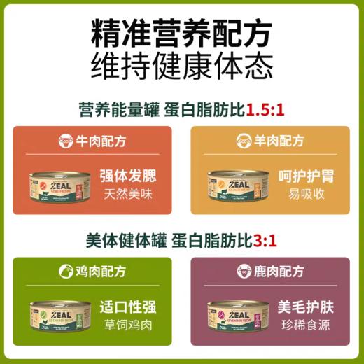 ZEAL猫咪全价主食罐头 新西兰原装进口 自有工厂 无谷营养鲜肉  90g/罐 商品图4