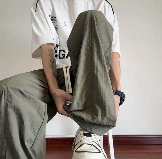 冰丝美式速干裤冰感工装裤直筒显瘦吸汗防水男裤休闲 商品图4