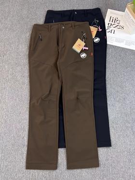 F032799户外防风防泼水耐磨立体剪裁膝盖预成型设计软壳长裤