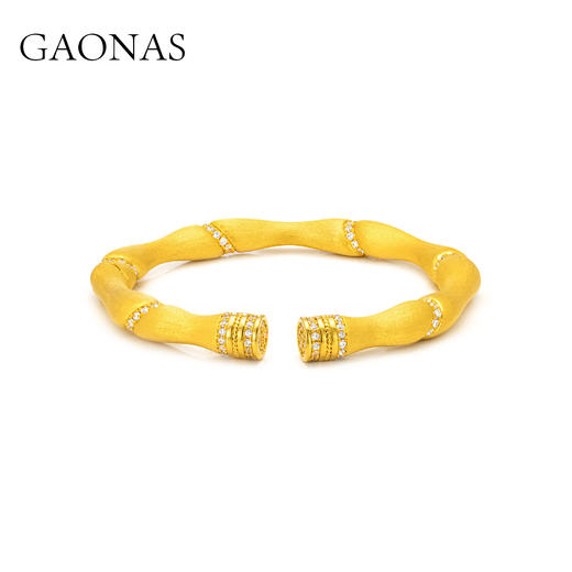 GAONAS  亭亭轩竹照 金色中式贵气手镯11934SGO 商品图0