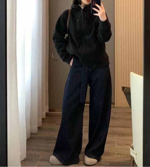 F0327118气质带腰带牛仔弯刀裤女遮胯显瘦梨形裤镰刀裤拖地裤 商品图8