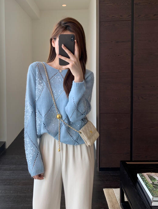 SYJ2501亮片羊毛混纺毛衫 商品图3